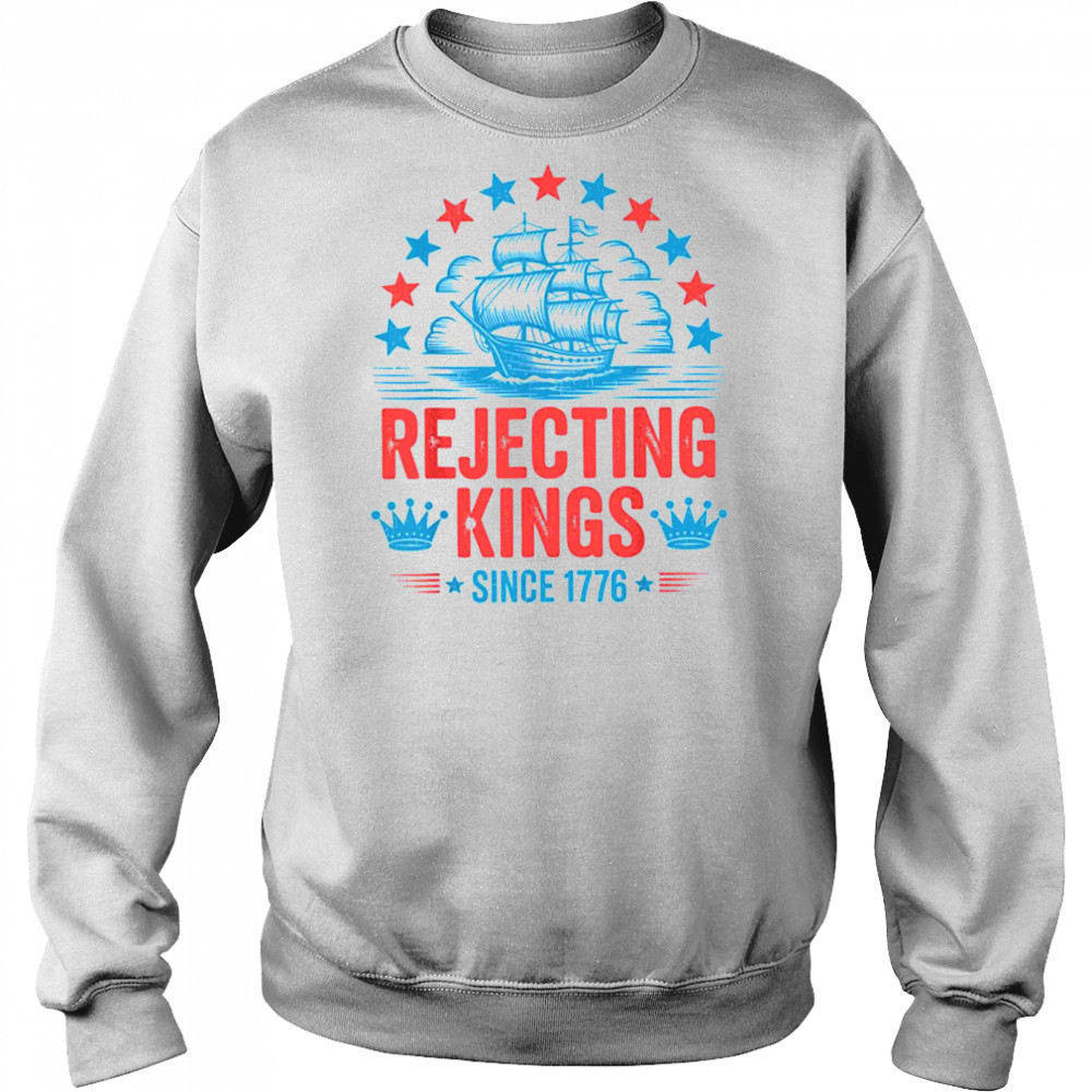 No Kings In America Shirt Rejecting Kings Patriotic USA Men T Shirt Hoodie