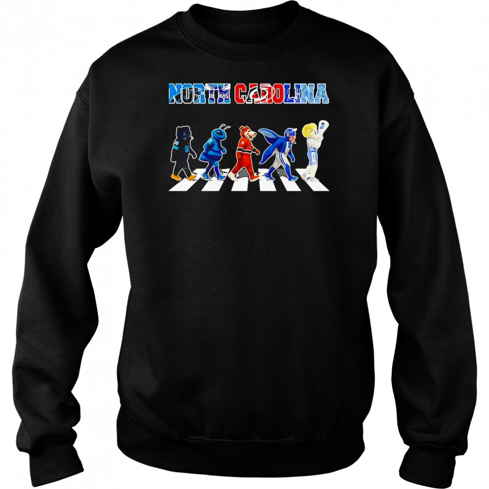 North Carolina sports mascot Abbey Road cross road shirt Hoodie