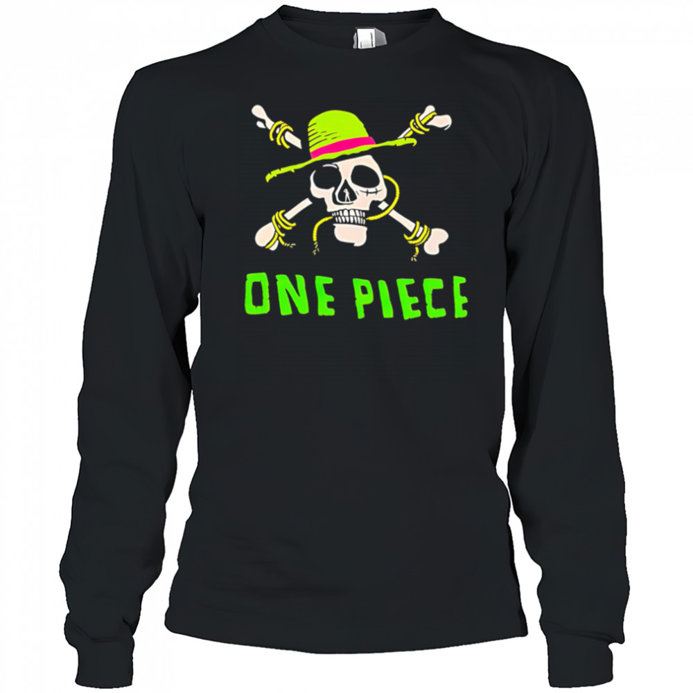One Piece Skull neon shirt Long Sleeved
