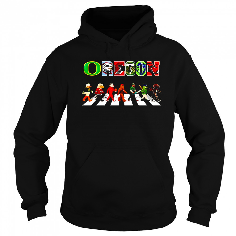 Oregon sports mascot Abbey Road cross road shirt Sweatshirt