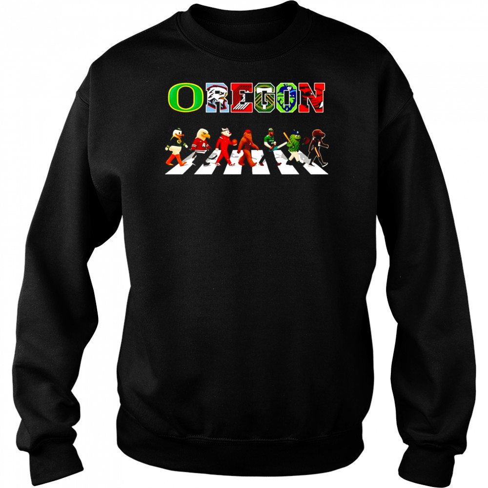 Oregon sports mascot Abbey Road cross road shirt Hoodie
