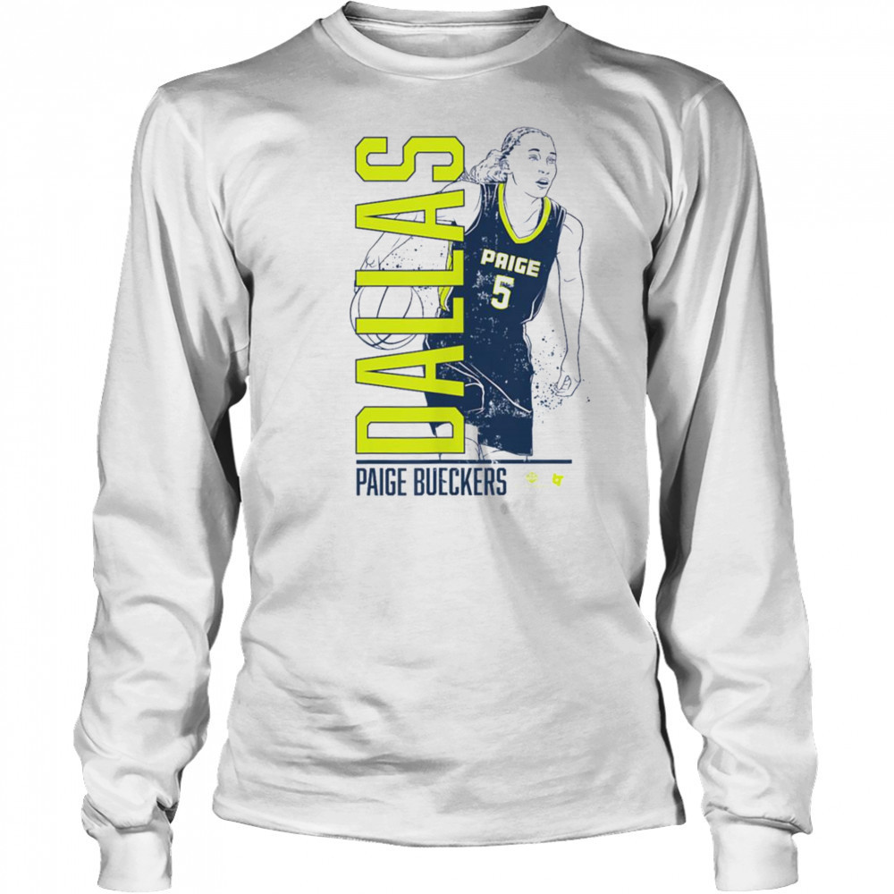 Paige Bueckers Vertical Layer Dallas Basketball T Shirt Long Sleeved