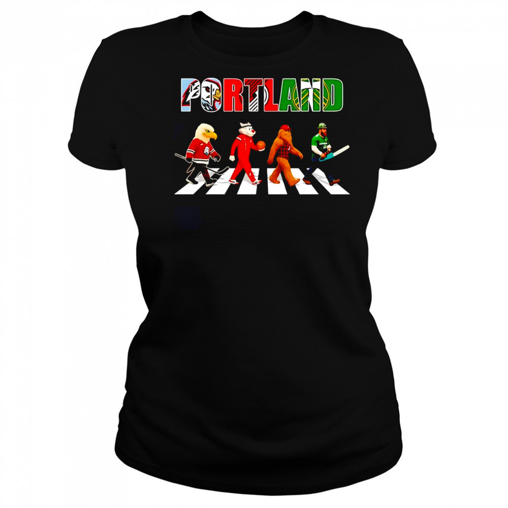 Portland sports mascot Abbey Road cross road shirt Women's T-shirt