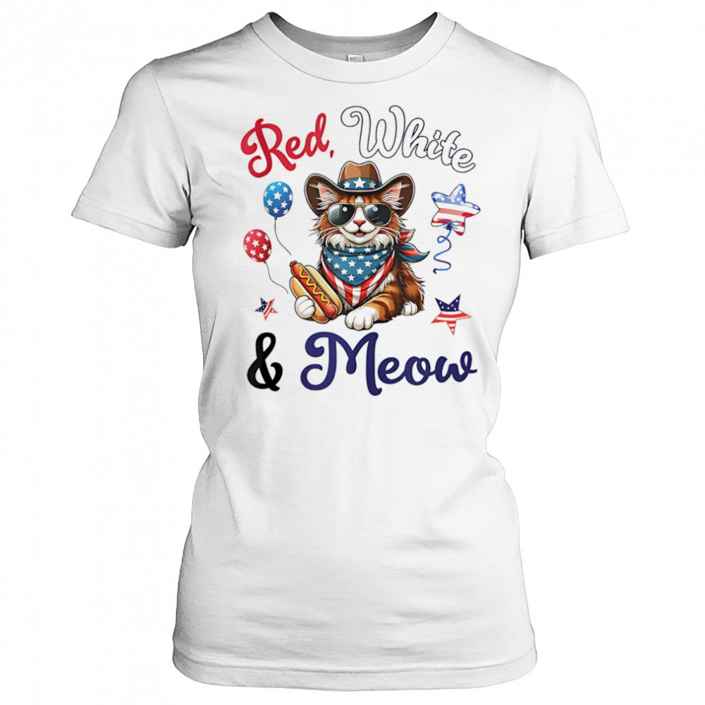Red white and meow shirt Women's T-shirt