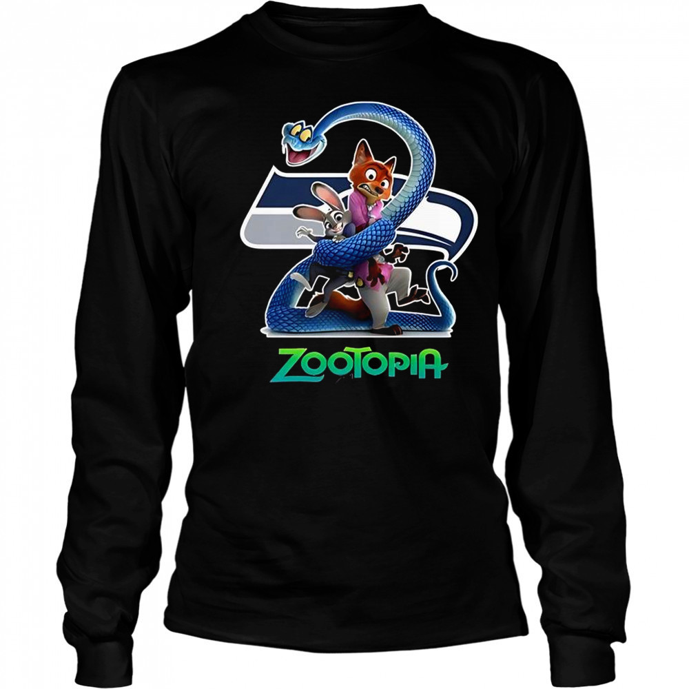 Seattle Seahawks Zootopia 2 T-Shirt Long Sleeved