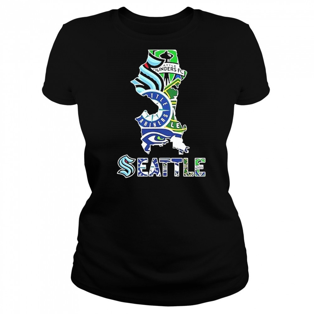 Seattle Sports Team Map Logo 2025 Shirt Women's T-shirt