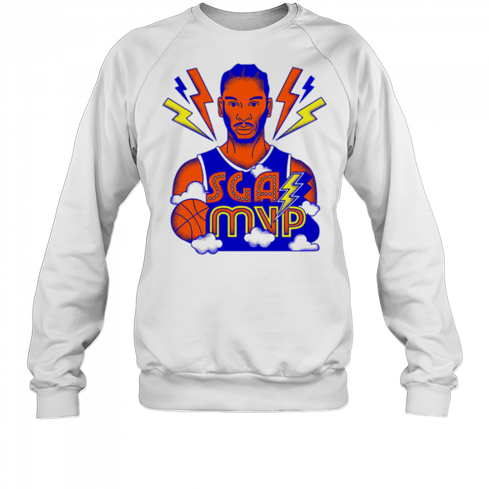 SGA MVP Basketball Thunder Lightning Cartoon Style Graphic shirt Sweatshirt