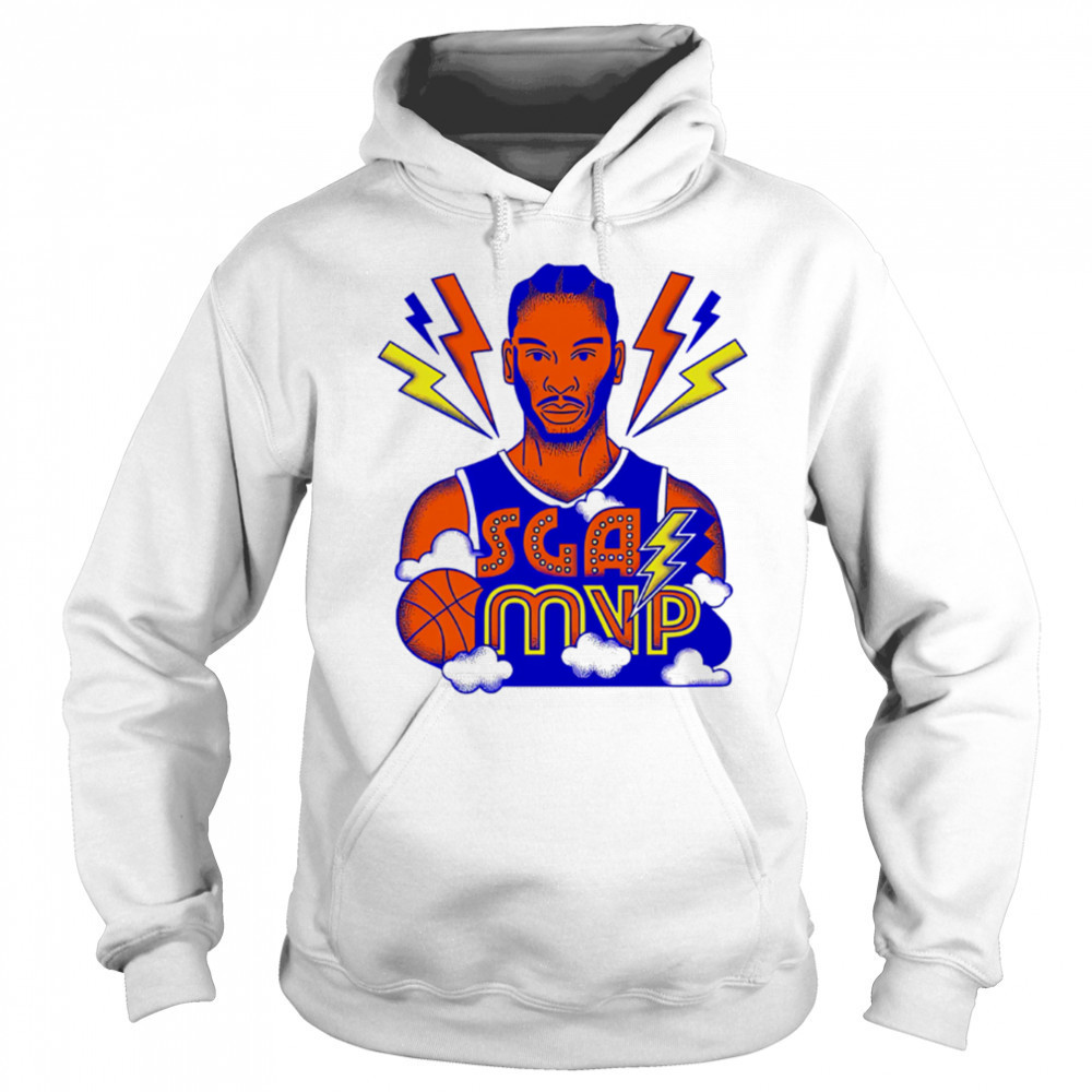 SGA MVP Basketball Thunder Lightning Cartoon Style Graphic shirt Sweatshirt