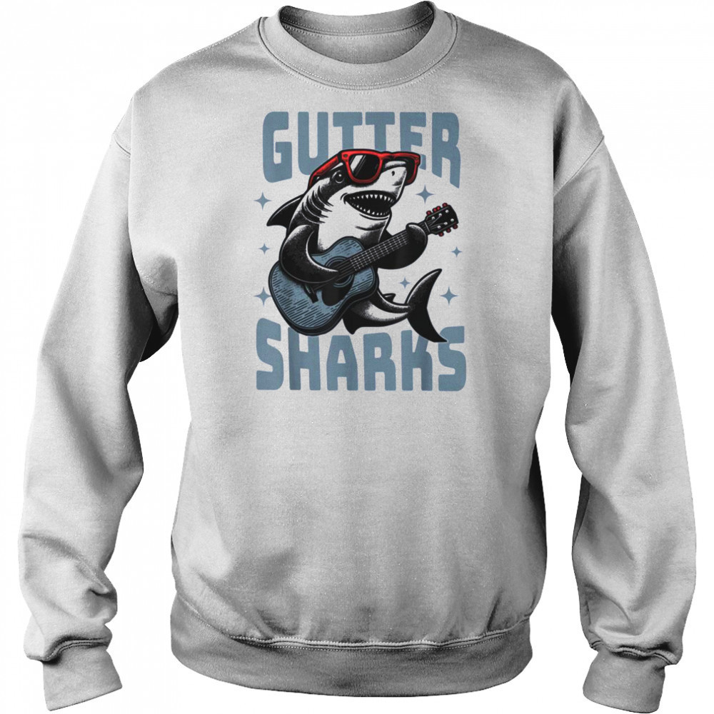 Shark Playing Guitar With Sunglasses T Shirt Hoodie