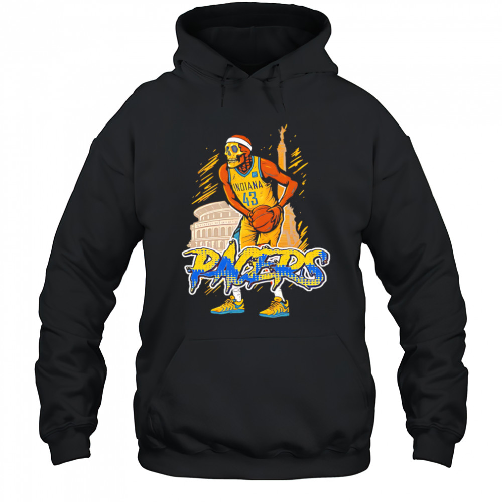 Skeleton Pascal Siakam 43 Indiana Pacers stadium sports shirt Hoodie