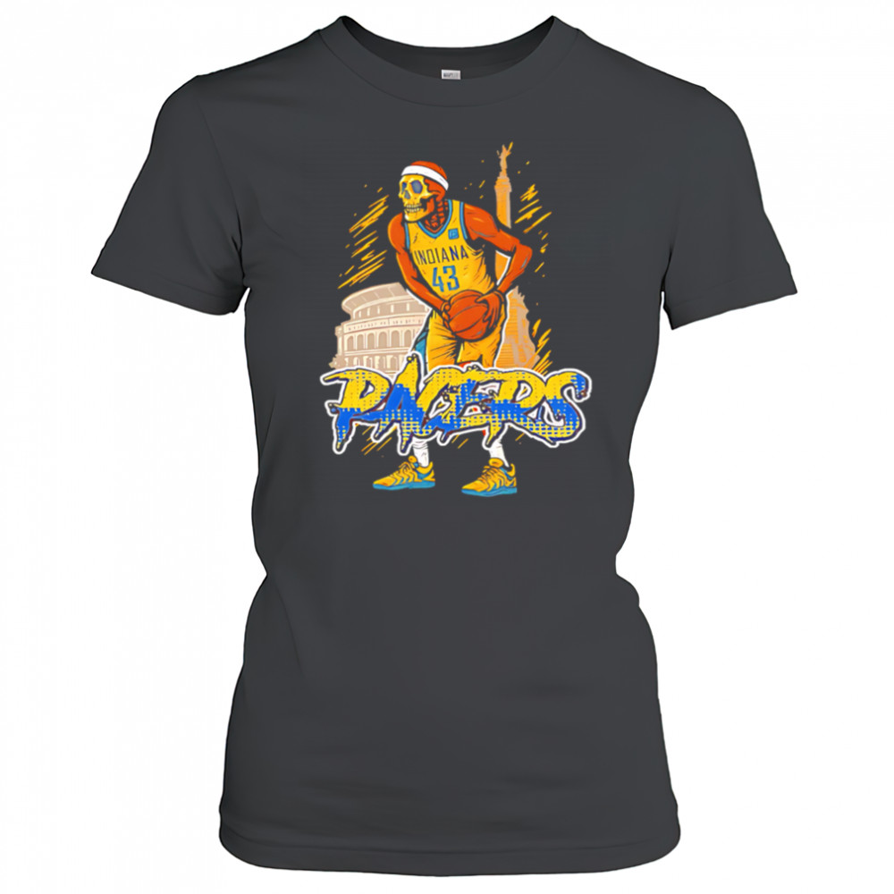 Skeleton Pascal Siakam 43 Indiana Pacers stadium sports shirt Women's T-shirt