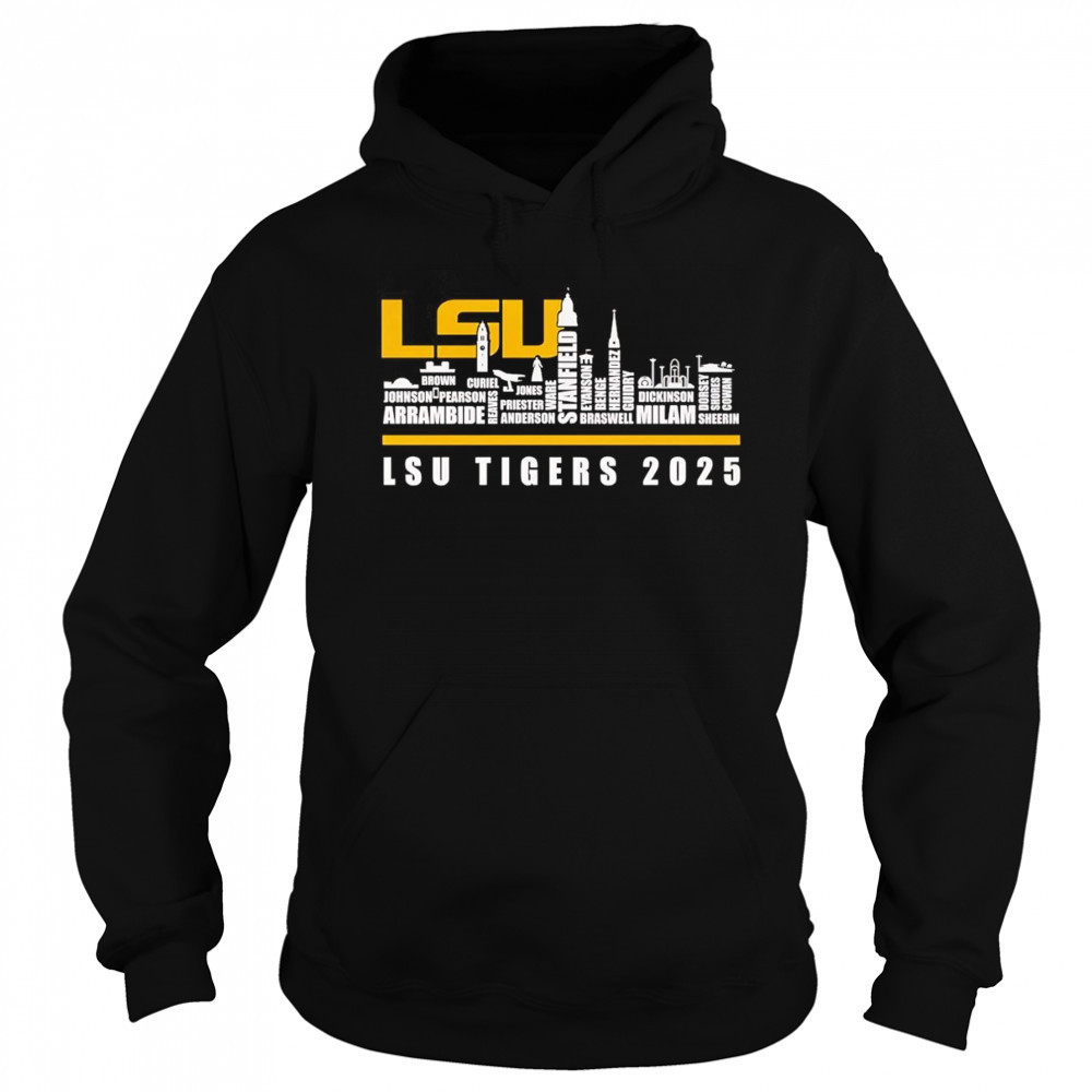 Skyline name LSU Tigers 2025 shirt Sweatshirt