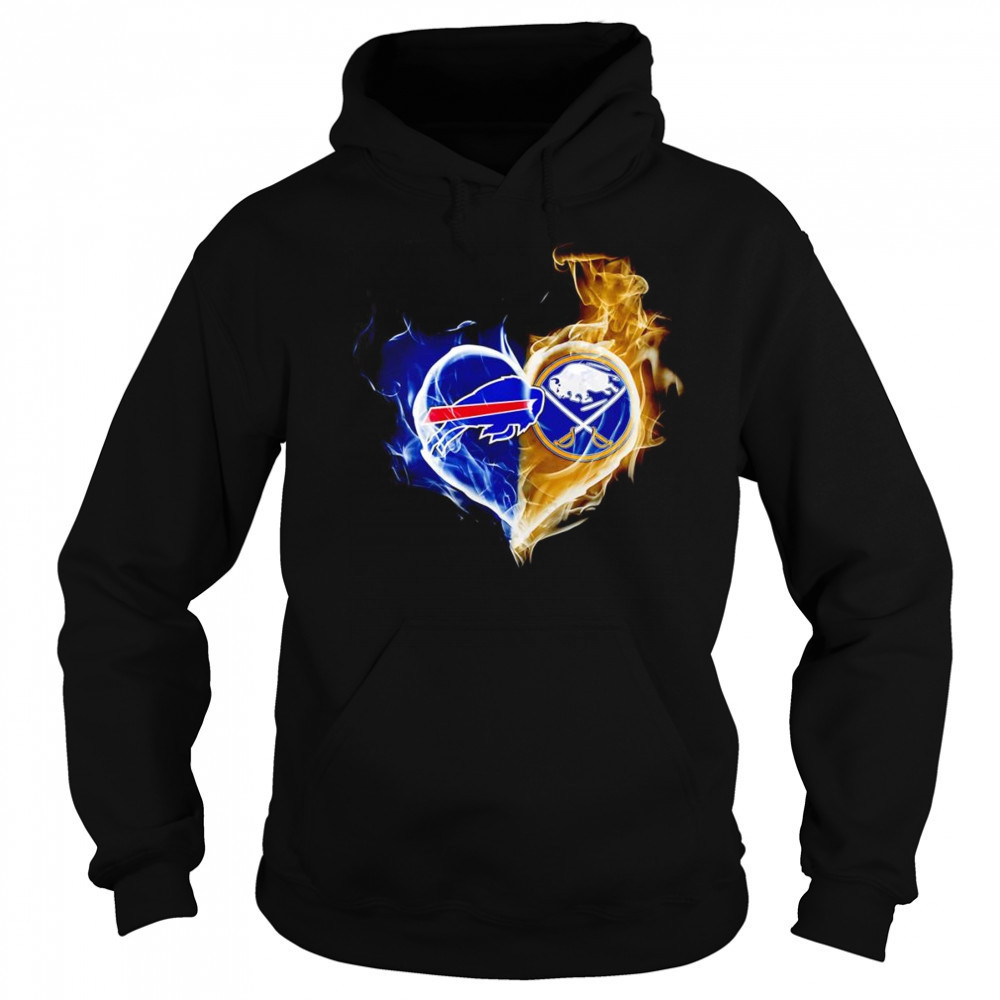 Smoke heart Buffalo Bills and Buffalo Sabres shirt Sweatshirt