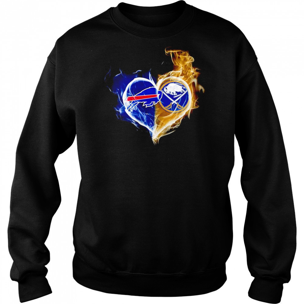 Smoke heart Buffalo Bills and Buffalo Sabres shirt Hoodie