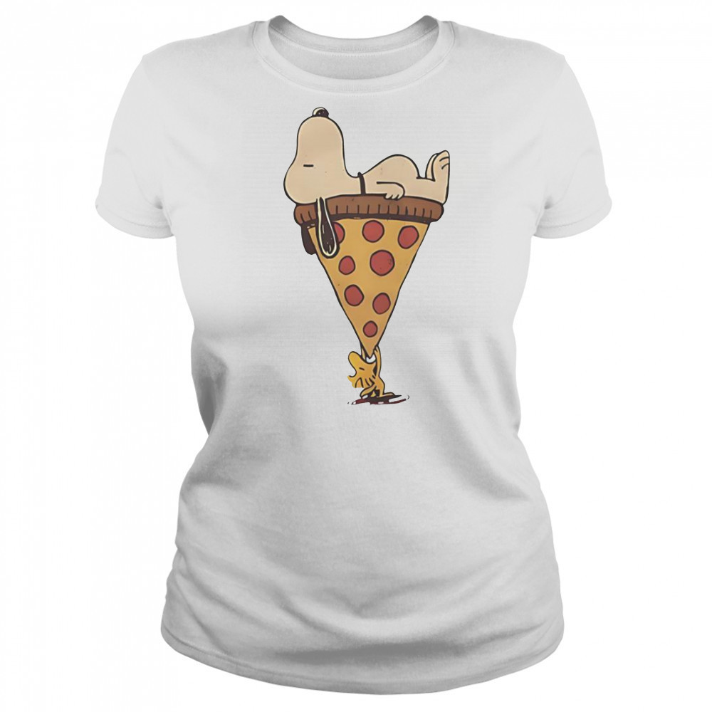 Snoopy And Woodstock And A Giant Slice Of Pizza T-Shirt Women's T-shirt