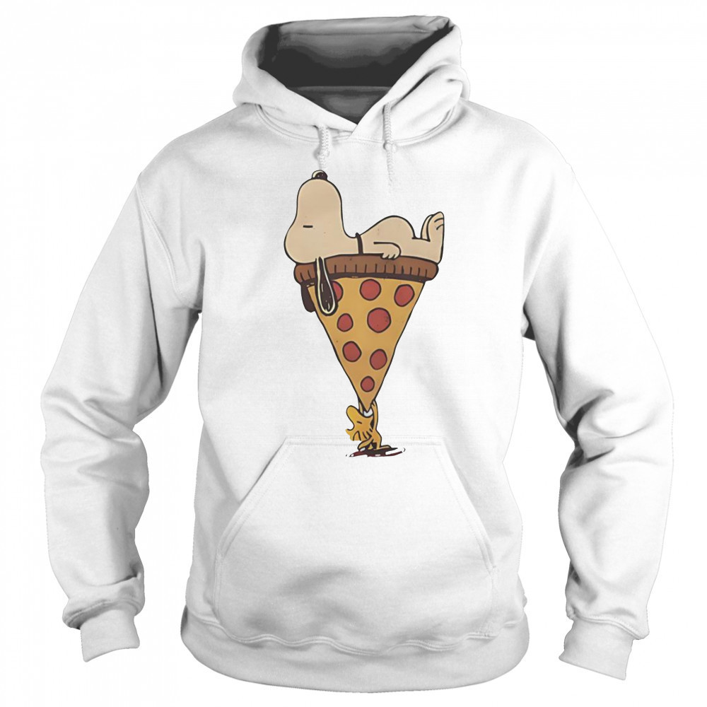 Snoopy And Woodstock And A Giant Slice Of Pizza T-Shirt Sweatshirt