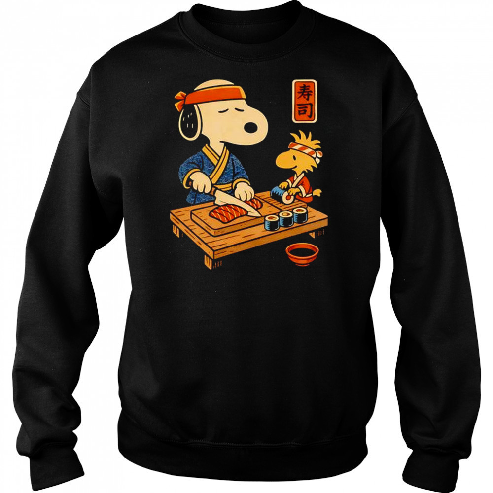 Snoopy and Woodstock sushi Japan food shirt Hoodie