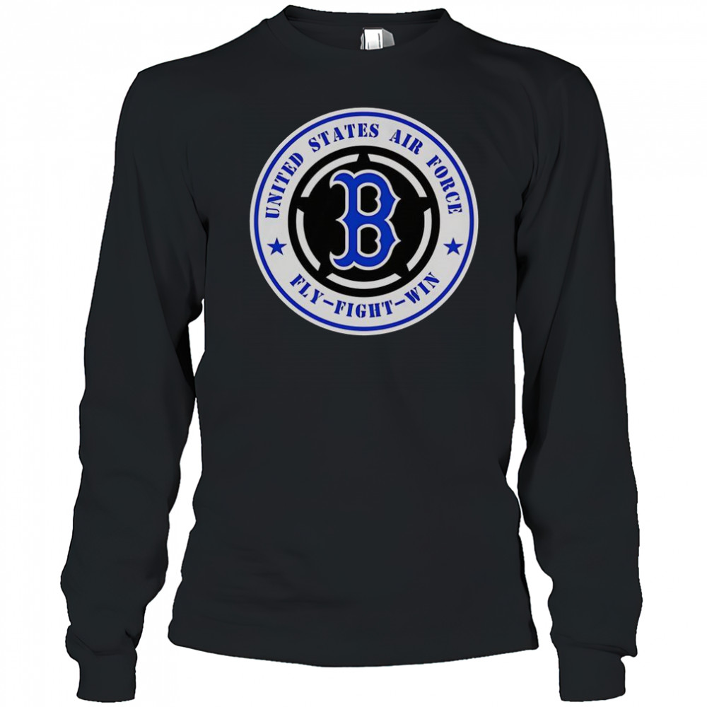 United States Air Force Fly-Fight-Win Boston Red Sox T-Shirt Long Sleeved