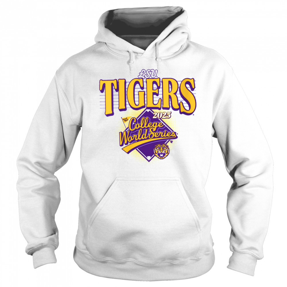 Womens LSU Tigers 2025 College World Series NCAA Baseball V Neck T Shirt Sweatshirt