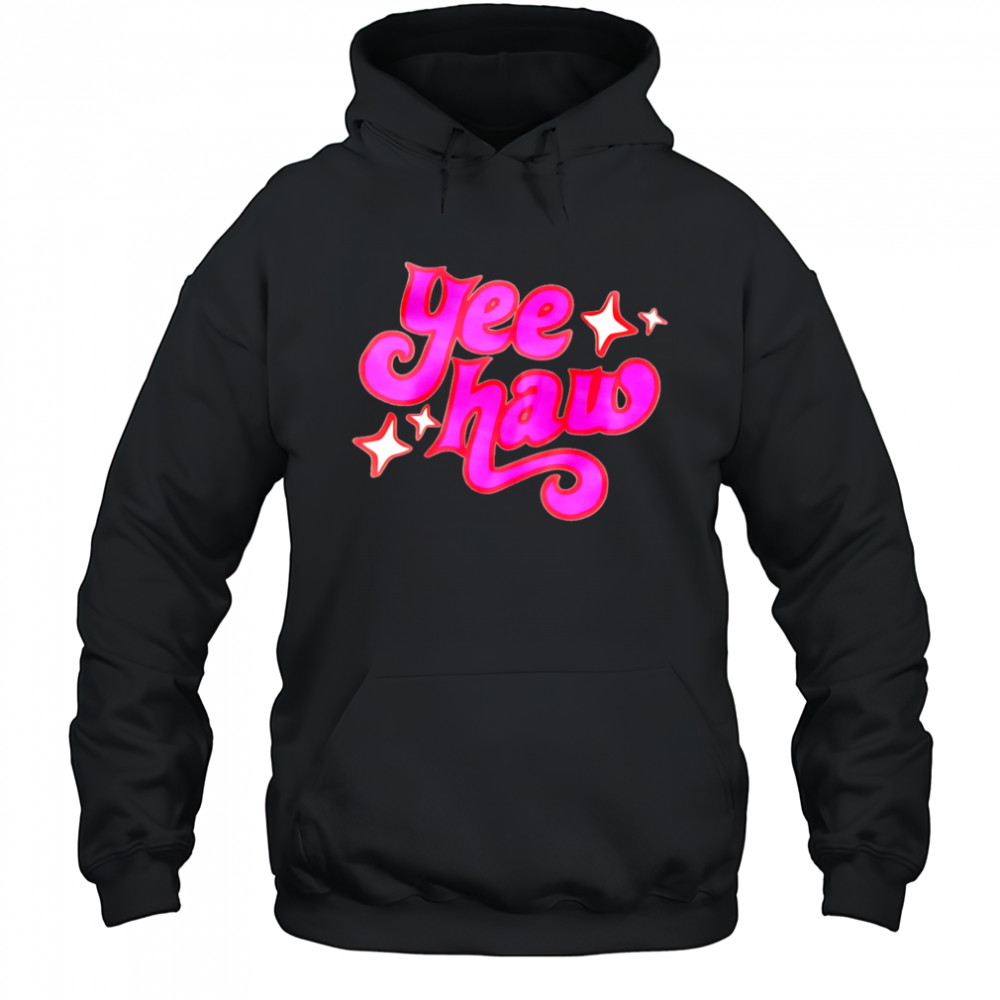 Yee Haw style pink letter shirt Hoodie