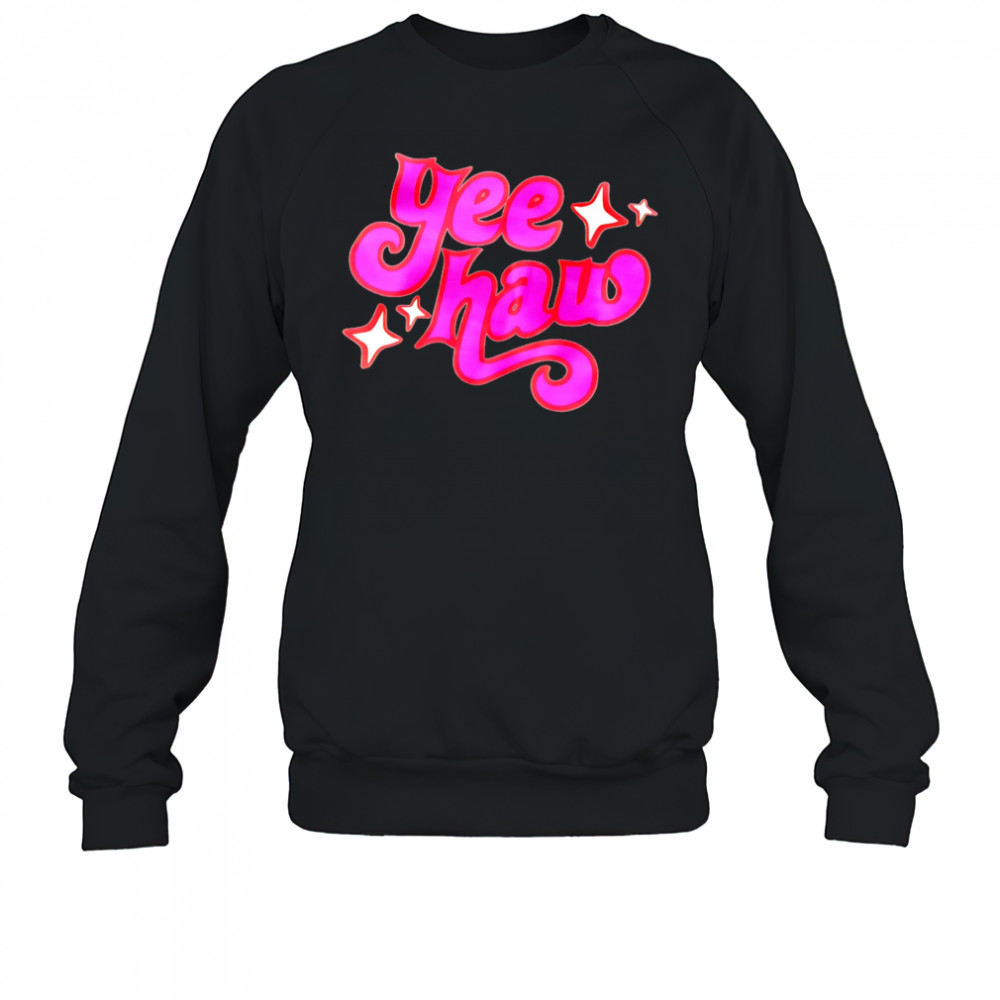 Yee Haw style pink letter shirt Sweatshirt