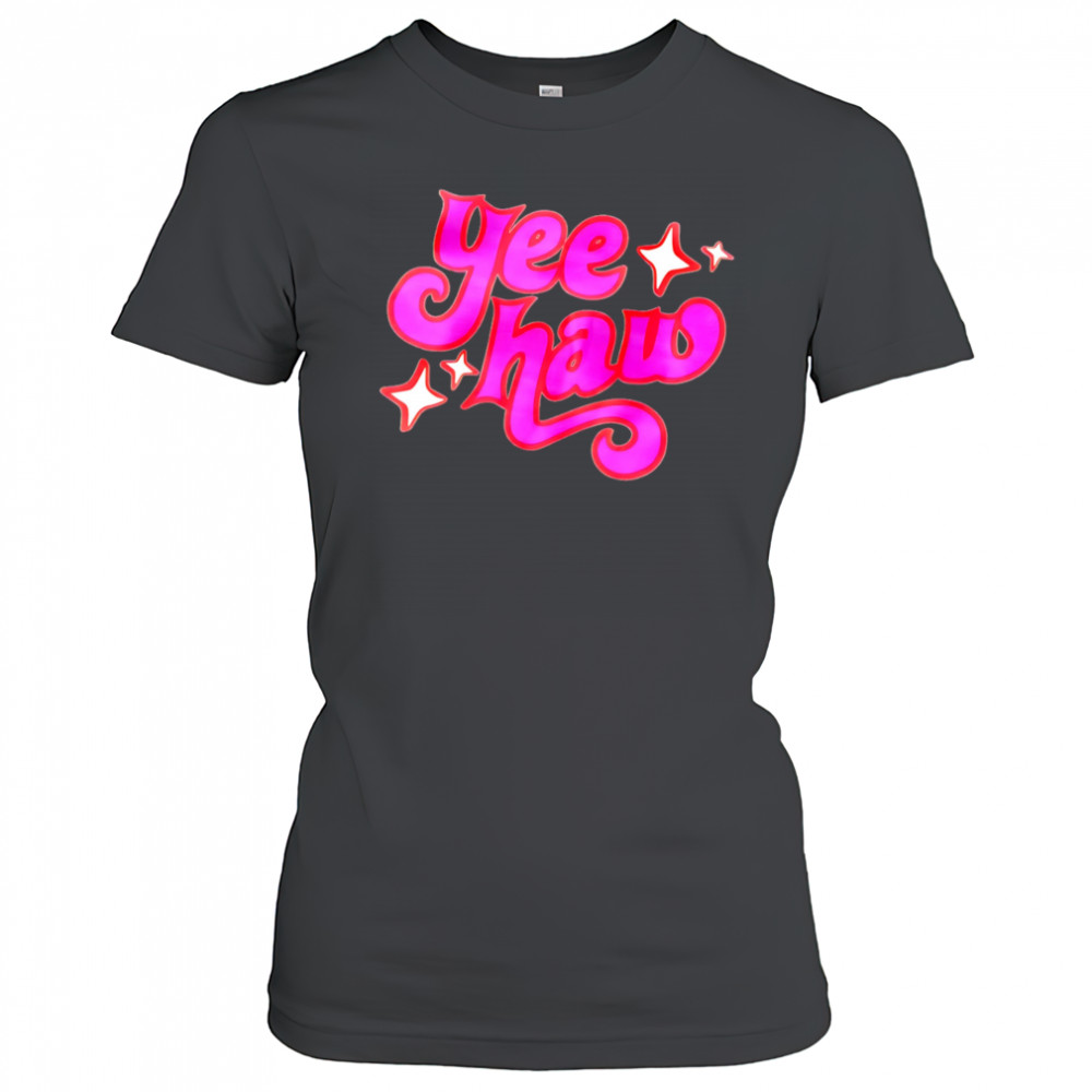 Yee Haw style pink letter shirt Women's T-shirt