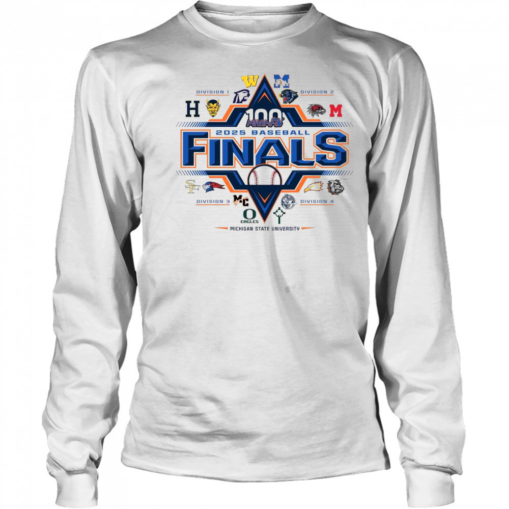 2025 MHSAA Baseball Championships Michigan State University Shirt Long Sleeved