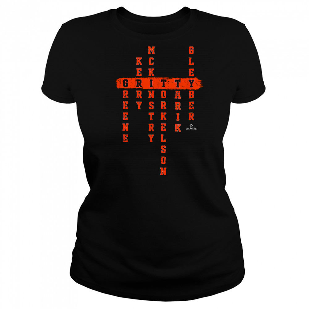 Acrostic Greene Tarik Gleyber Gritty Detroit Baseball MLBPA T Shirt Women's T-shirt