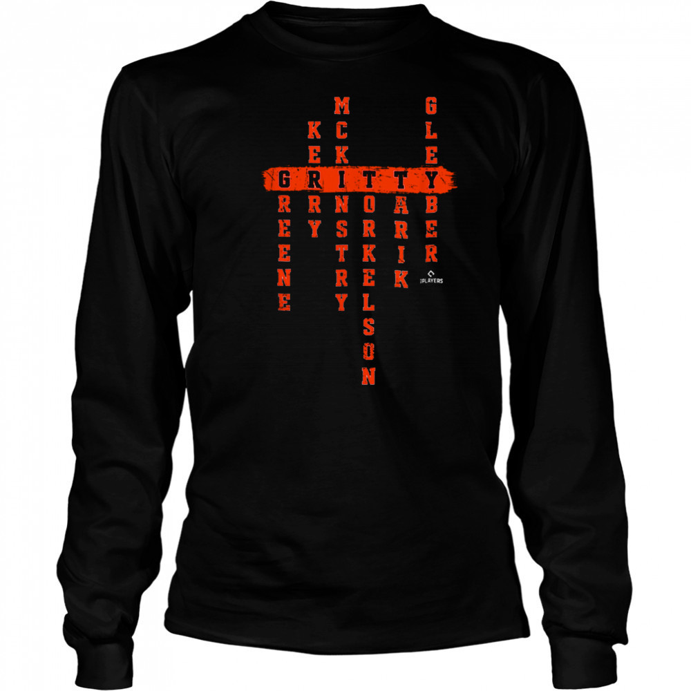 Acrostic Greene Tarik Gleyber Gritty Detroit Baseball MLBPA T Shirt Long Sleeved