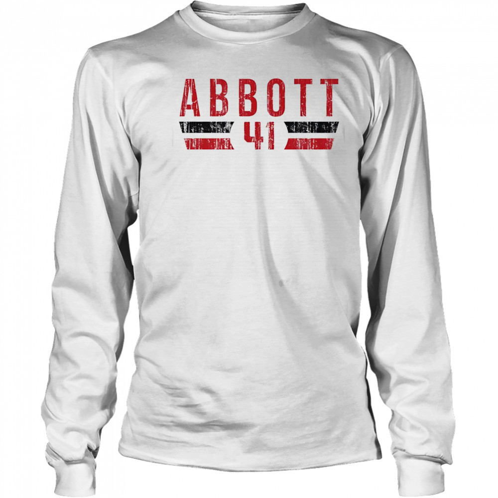 Andrew Abbott 41 Cincinnati Font vintage shirt Long Sleeved