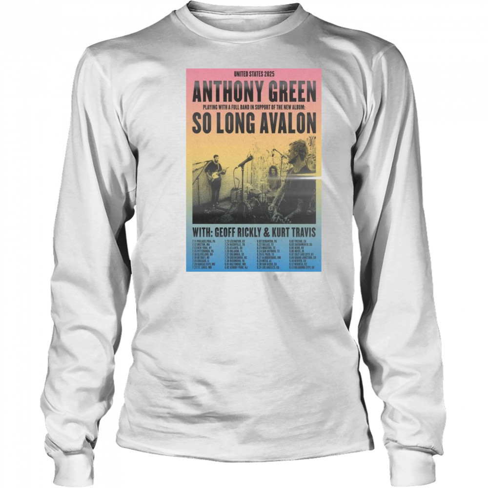 Anthony Green & So Long Avalon Tour July 2025 Shirt Long Sleeved