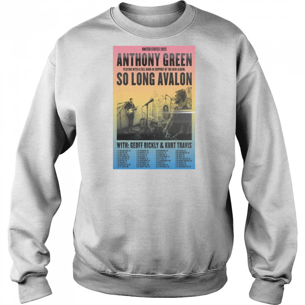 Anthony Green & So Long Avalon Tour July 2025 Shirt Hoodie