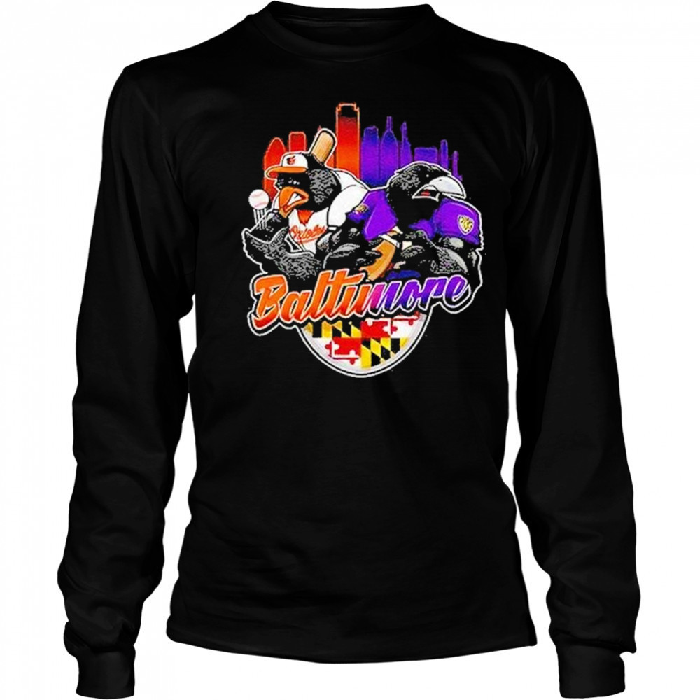 Baltimore Sports Team Mascot Shirt Long Sleeved