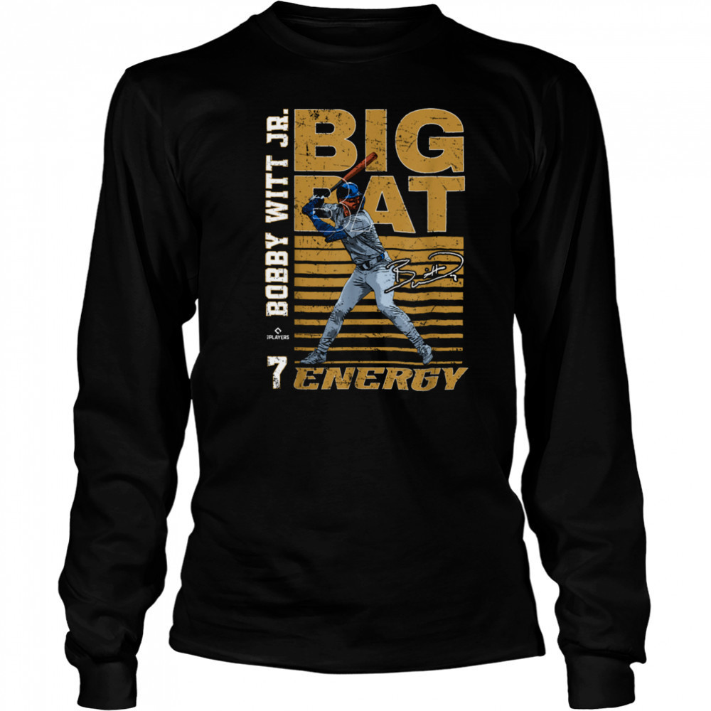 Big Bat Energy Bobby Witt Jr. Kansas City Baseball MLBPA T Shirt Long Sleeved