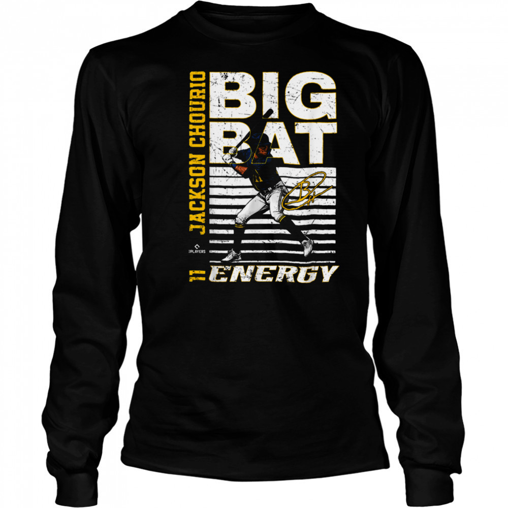 Big Bat Energy Jackson Chourio Milwaukee Baseball MLBPA T Shirt Long Sleeved