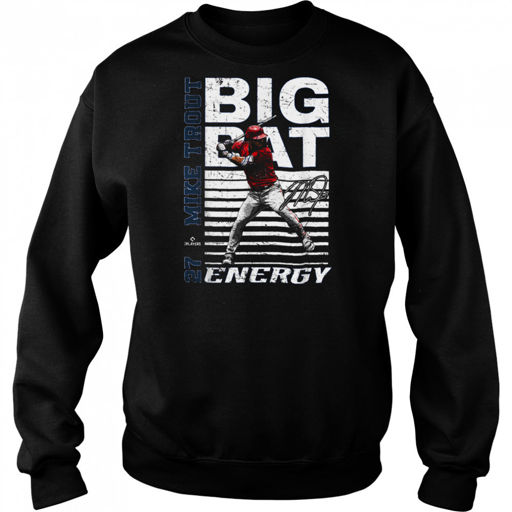 Big Bat Energy Mike Trout Los Angeles Baseball MLBPA T Shirt Hoodie