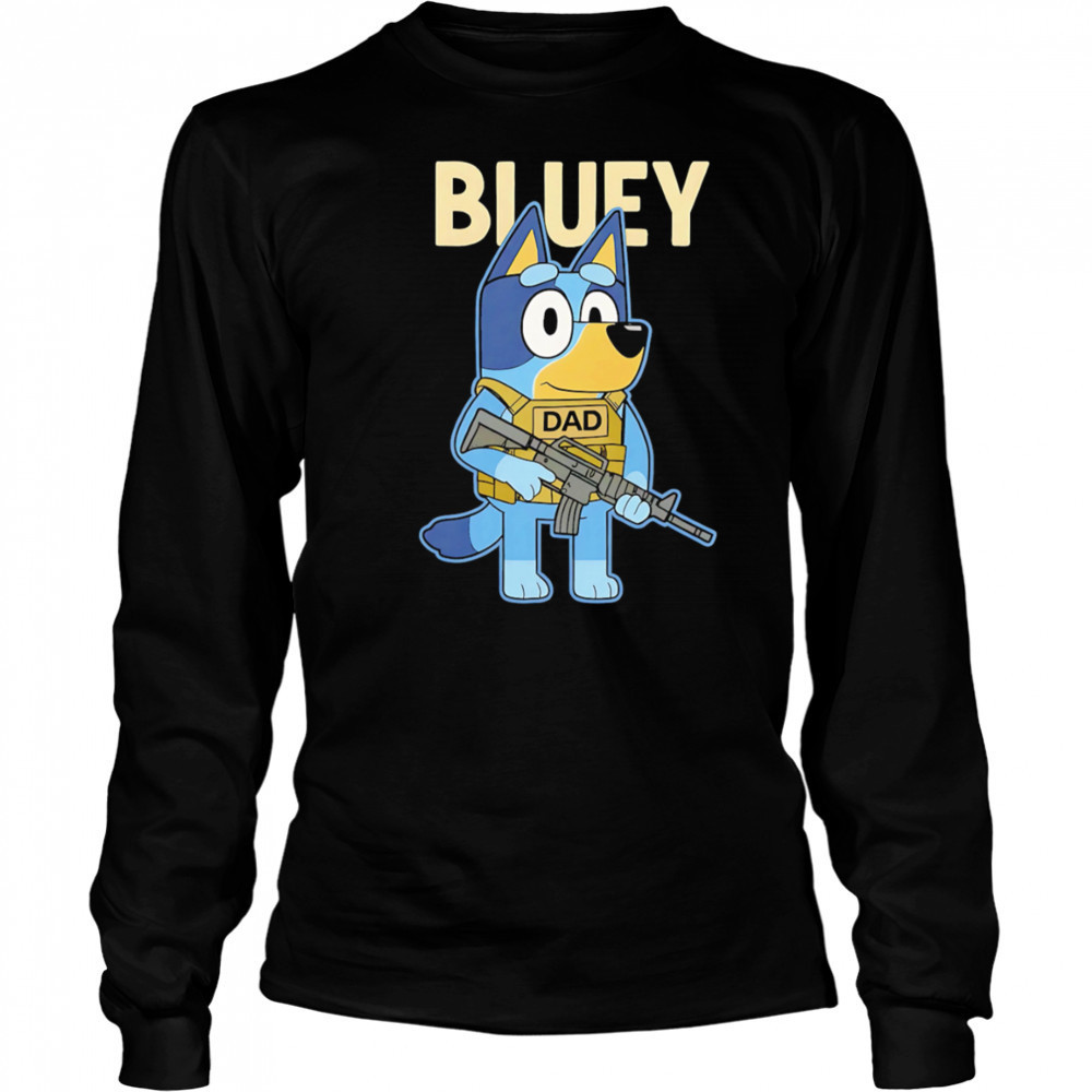 Bluey Military Tactical Dad shirt Long Sleeved