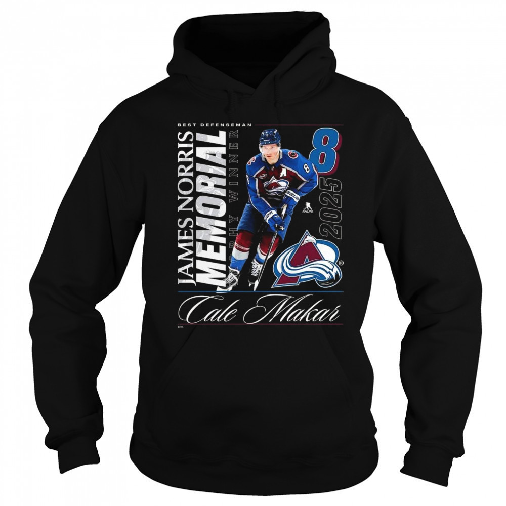 Cale Makar Colorado Avalanche 2025 Norris Trophy Winner Shirt Sweatshirt