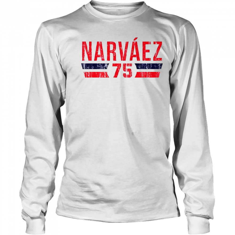 Carlos Narvaez 75 Boston Font vintage shirt Long Sleeved