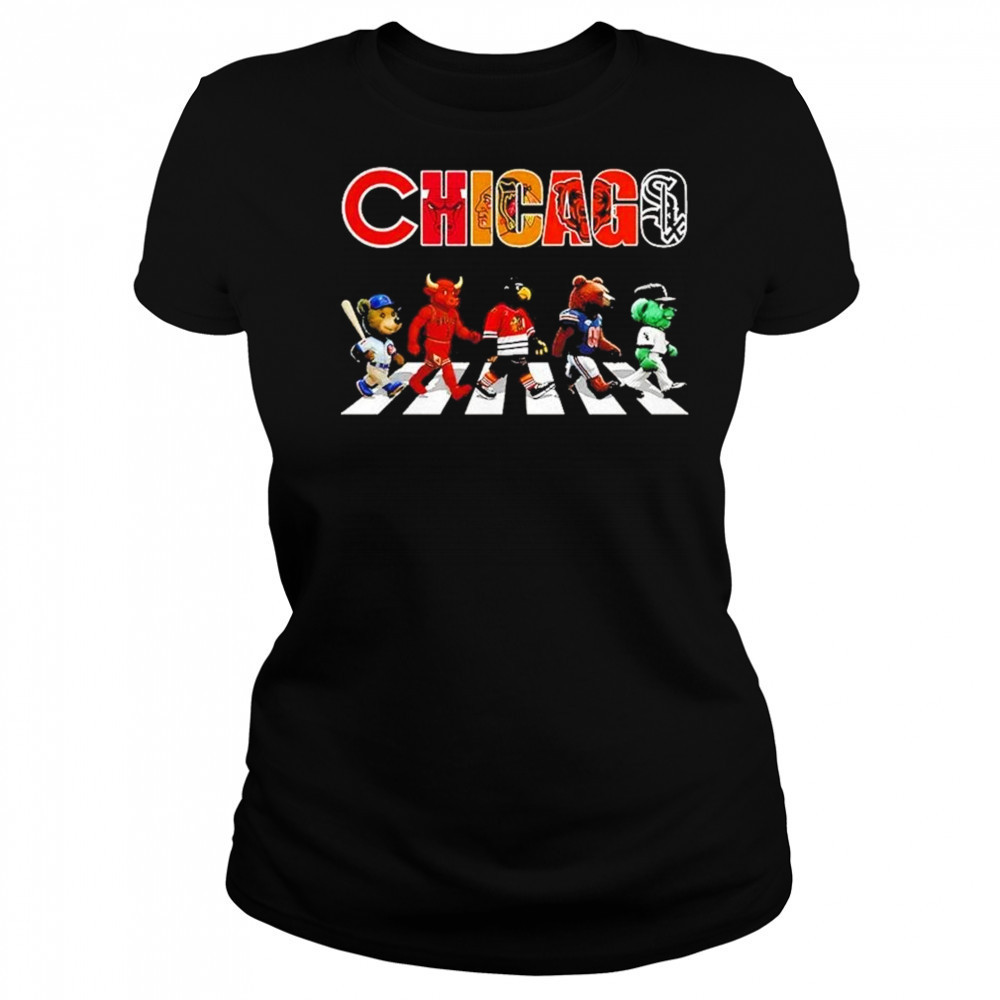 Chicago Sports Team Logo Mascot Abbey Road 2025 Shirt Women's T-shirt