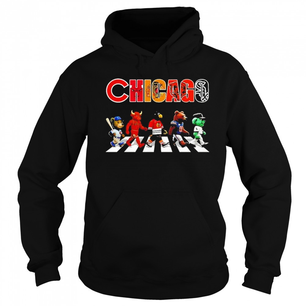 Chicago Sports Team Logo Mascot Abbey Road 2025 Shirt Sweatshirt