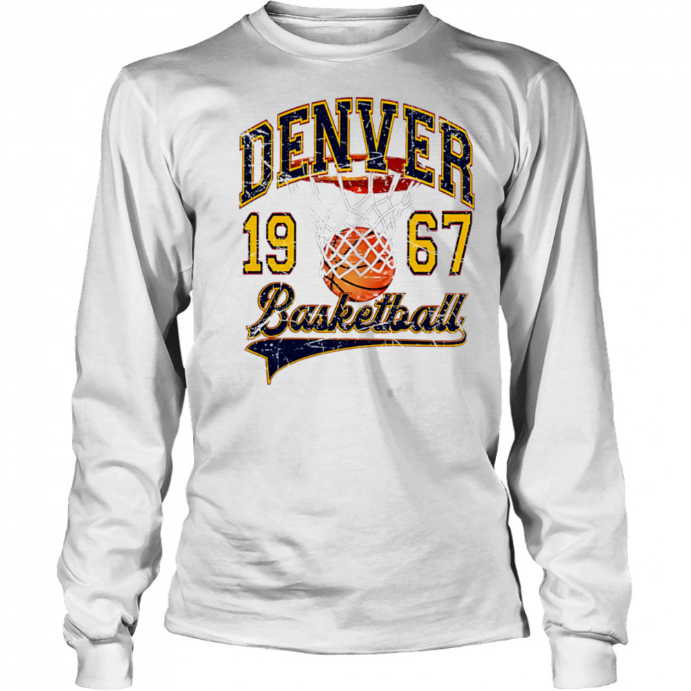 Denver Basketball 1976 design shirt Long Sleeved