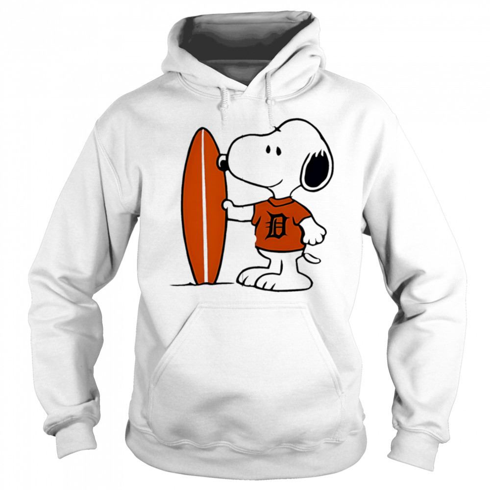 Detroit Tigers Snoopy Surfing shirt Sweatshirt