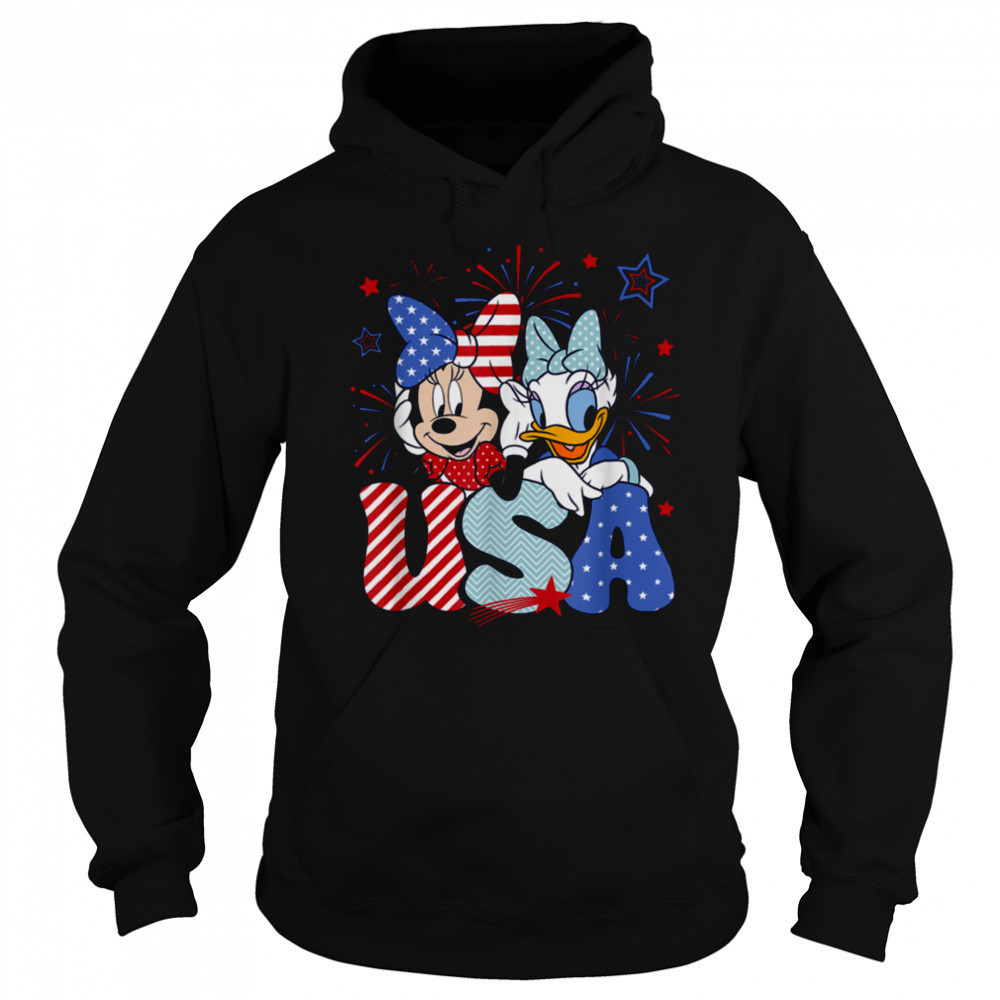Disney Mickey & Friends 4th Of July USA Minnie & Daisy Retro T Shirt Sweatshirt