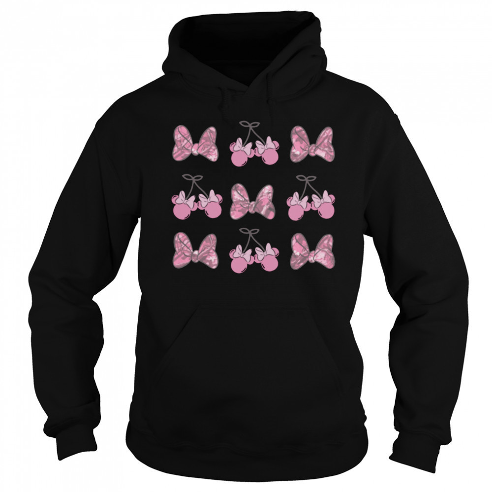 Disney Minnie Mouse Pink Camo Retro Bow Grid shirt Sweatshirt