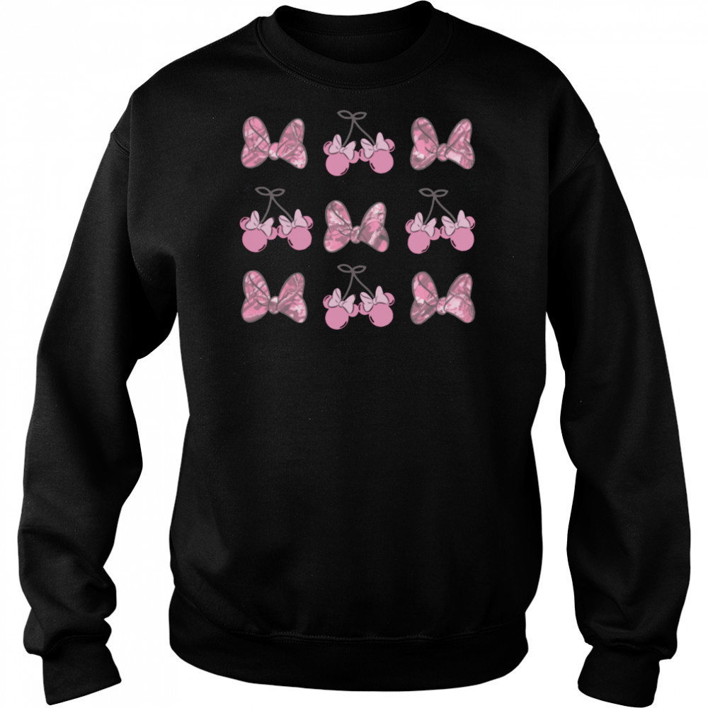 Disney Minnie Mouse Pink Camo Retro Bow Grid shirt Hoodie
