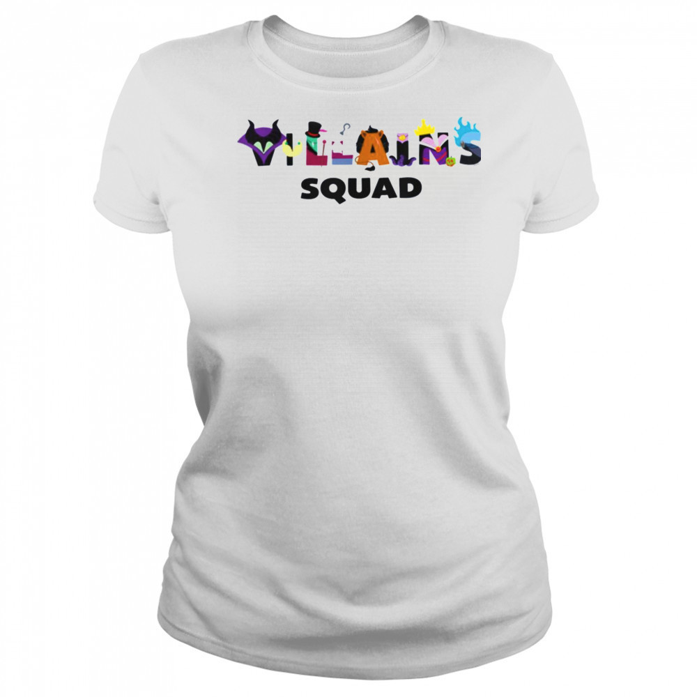 Disney Villains Squad Character Letters Trip Matching T Shirt Women's T-shirt