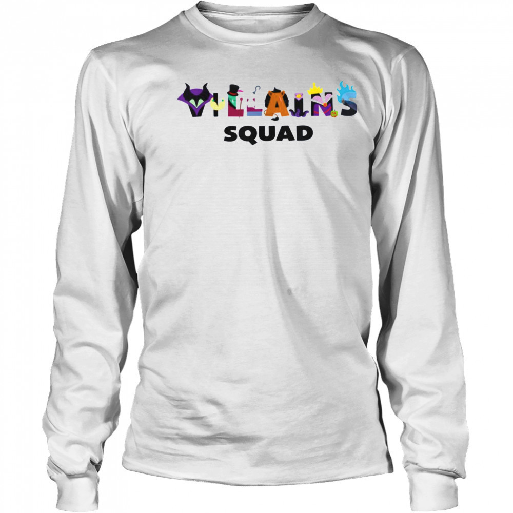 Disney Villains Squad Character Letters Trip Matching T Shirt Long Sleeved