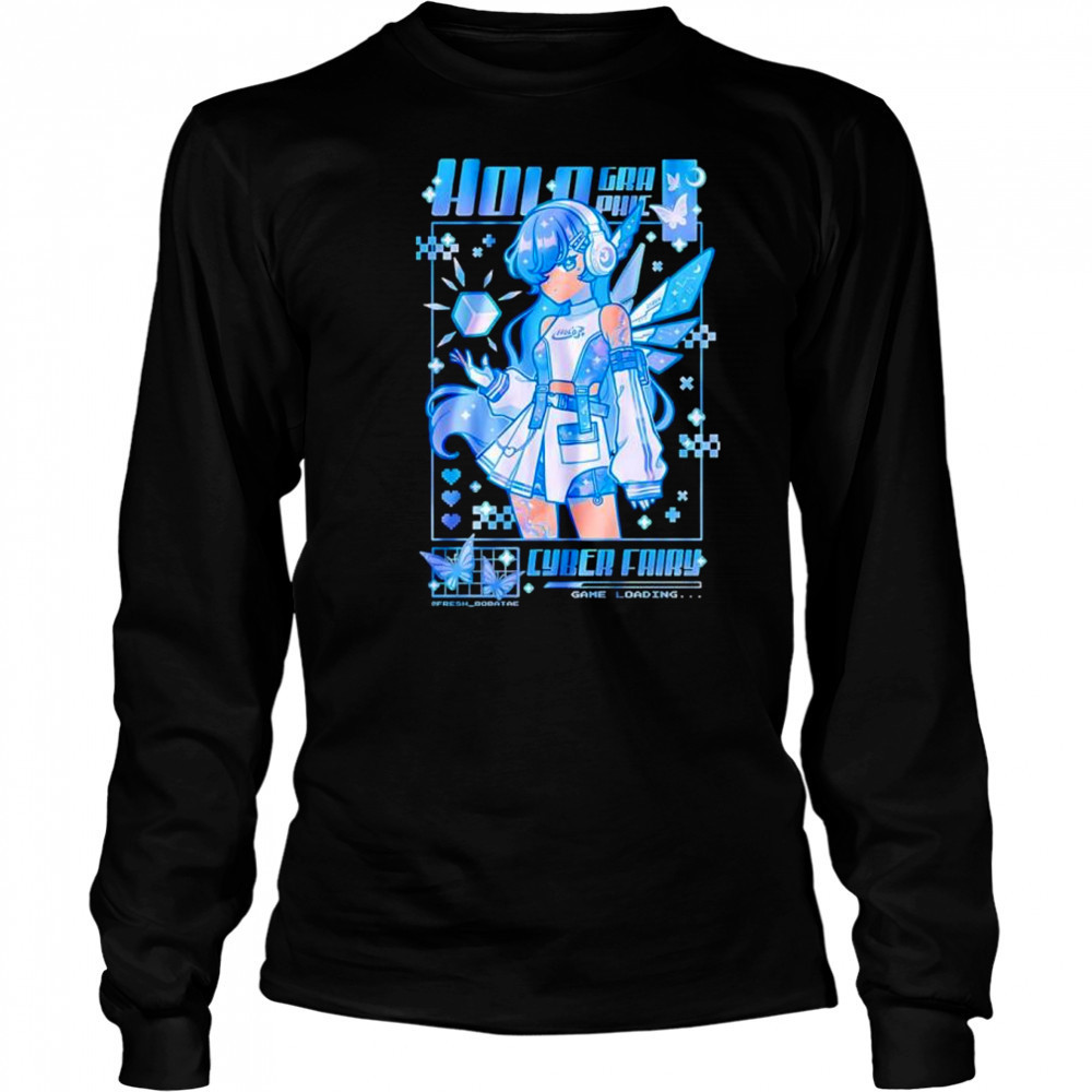 Holographic Cyber Fairy Game Loading shirt Long Sleeved