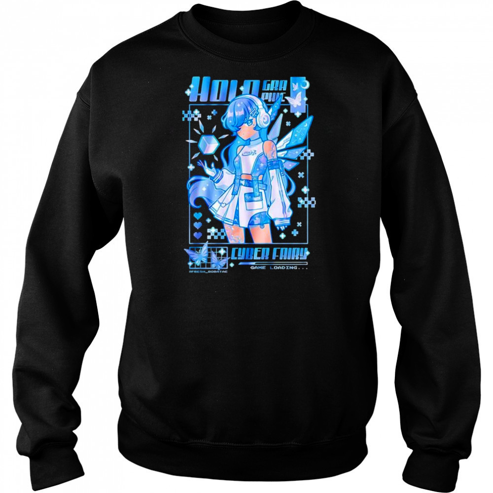 Holographic Cyber Fairy Game Loading shirt Hoodie